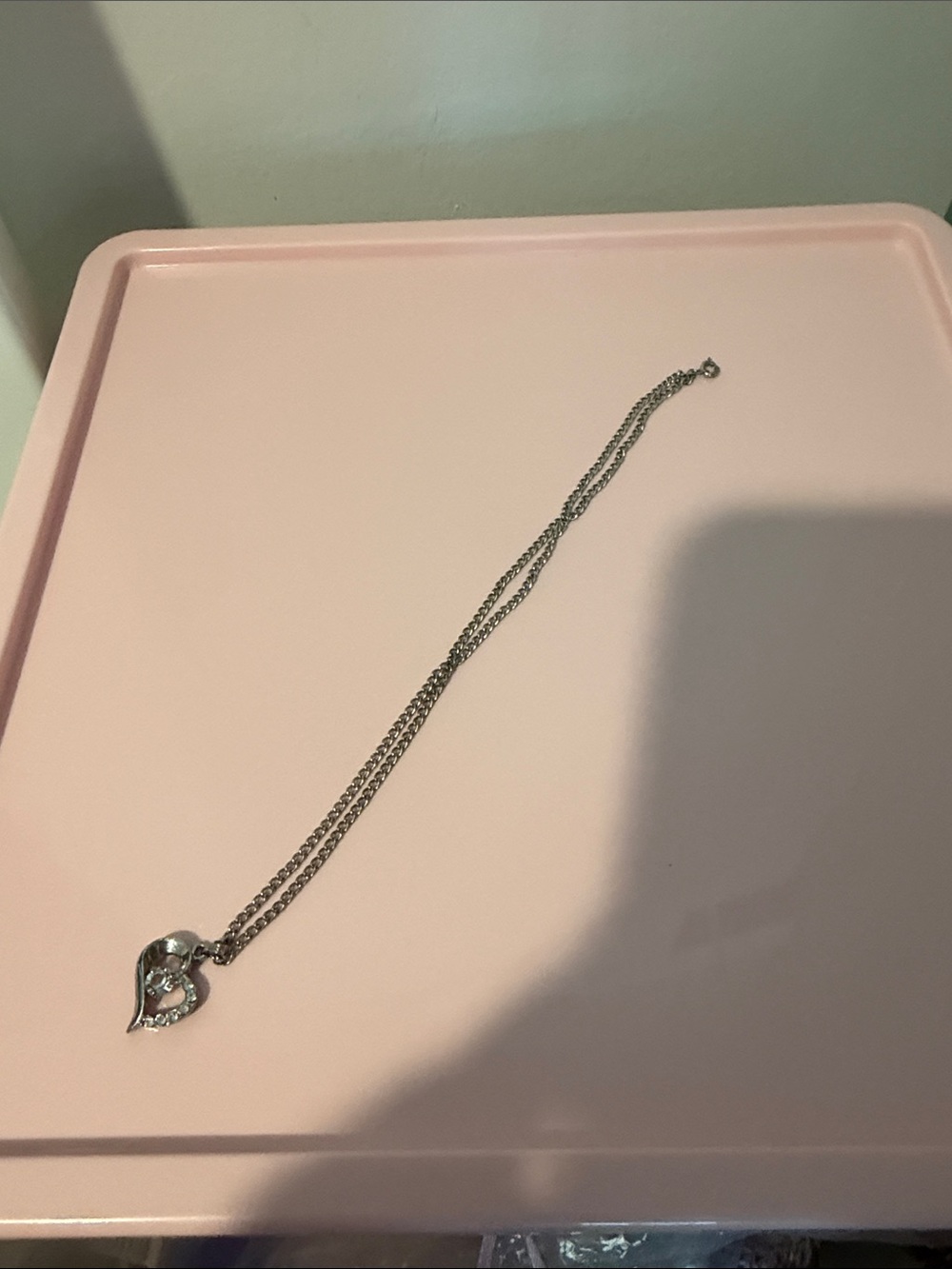 Silver Heart Pendant Necklace - Women's Jewelry